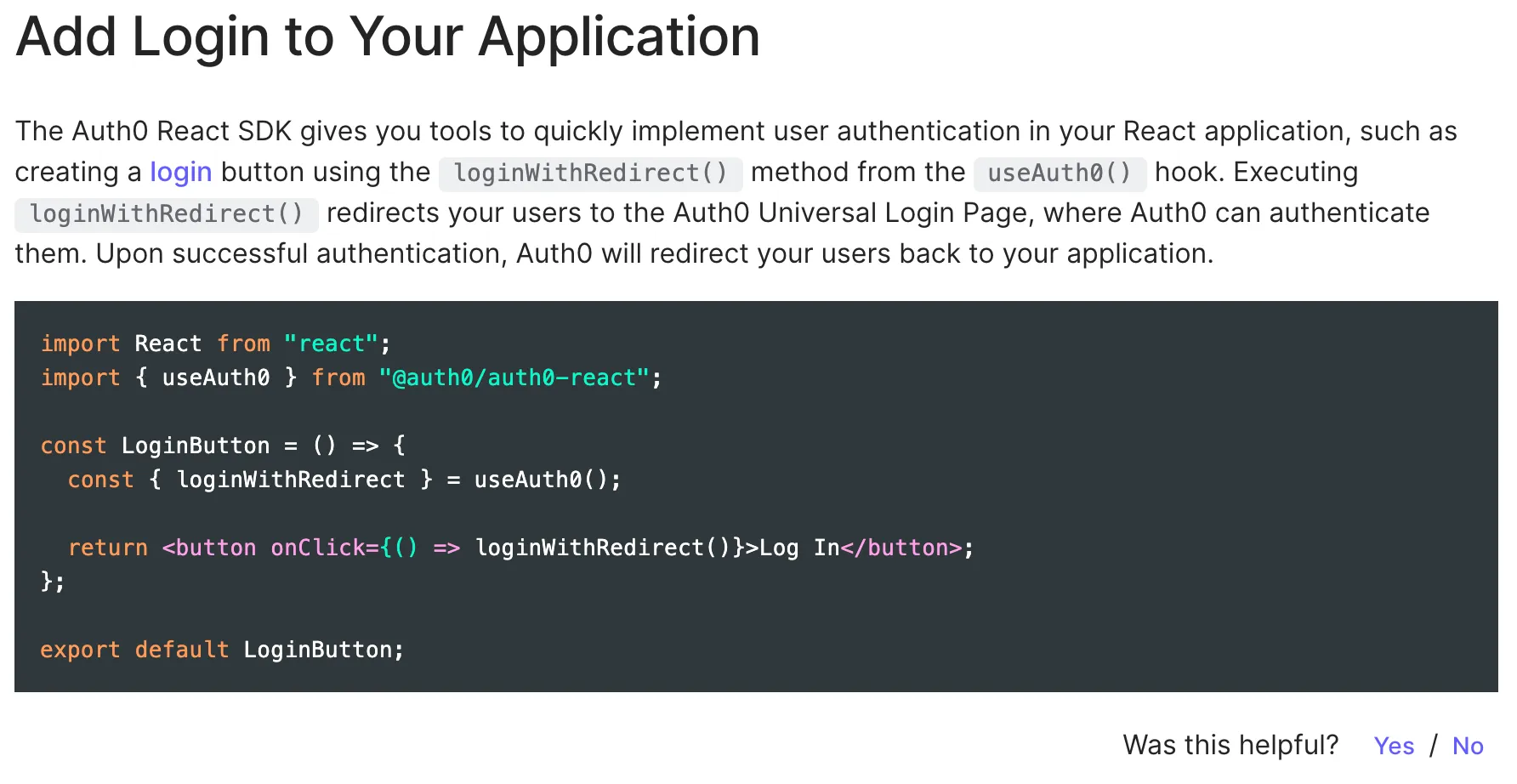a screenshot of the auth0 quickstarts code samples