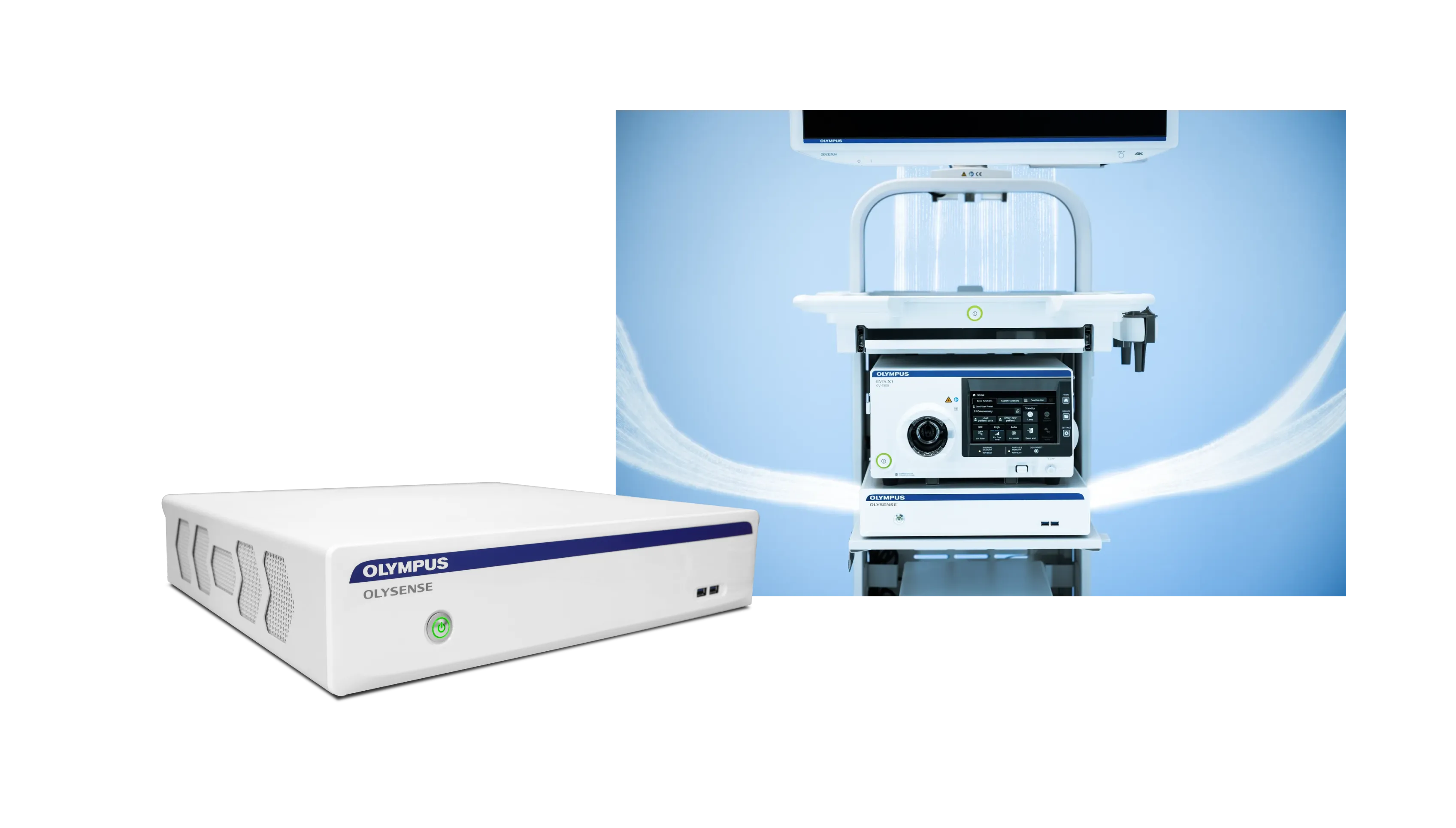 A close-up of the digital hub shown against the image of an equipment tower